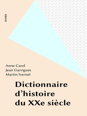 cover image of Dictionnaire d'histoire du XXe siècle